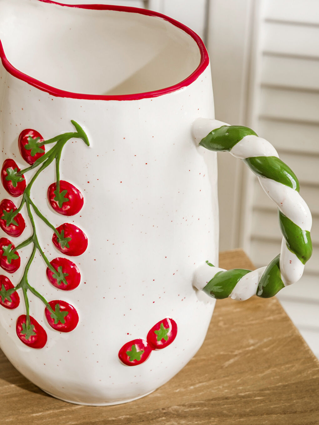 Karışık Domates Baskılı Seramik Vazo-3