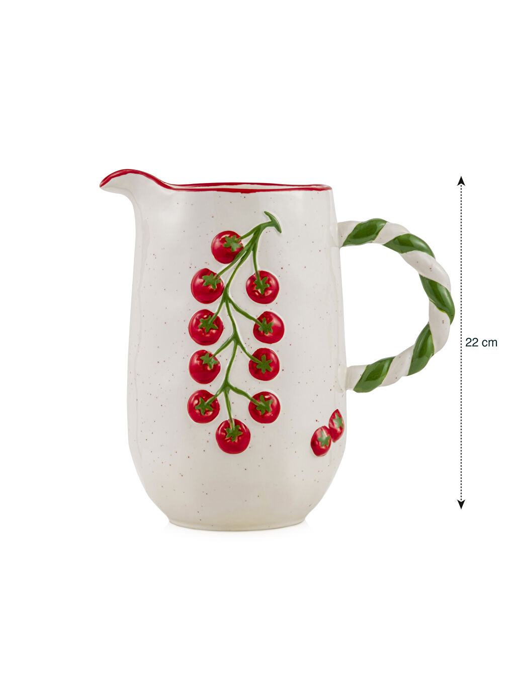 Karışık Domates Baskılı Seramik Vazo-4