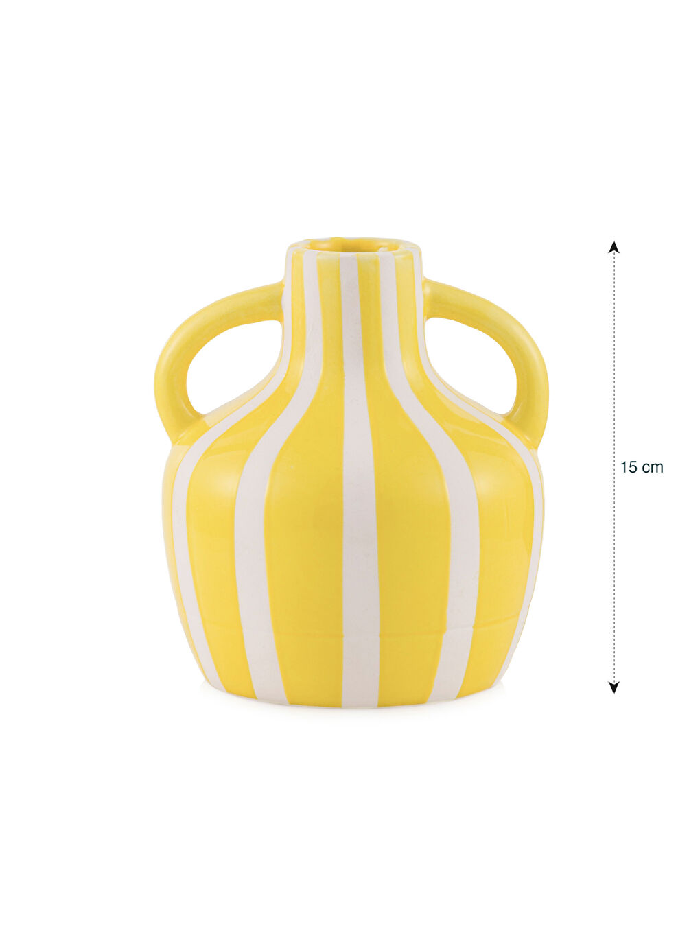 Prugasta keramička vaza 15 cm-3