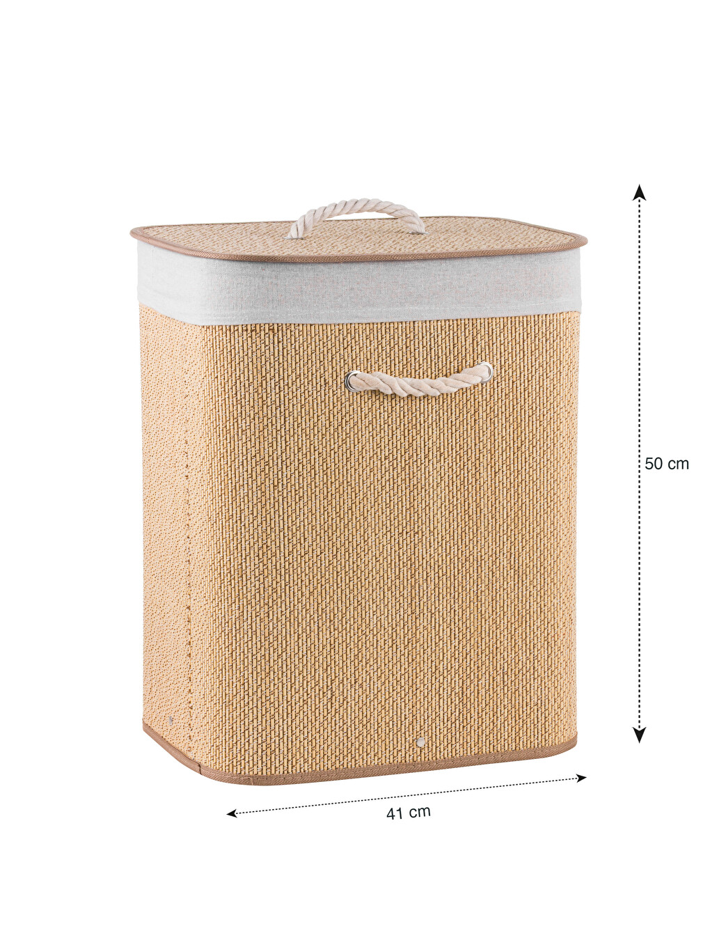 Karışık Hasır Görünümlü Çamaşır Sepeti 50 cm-3