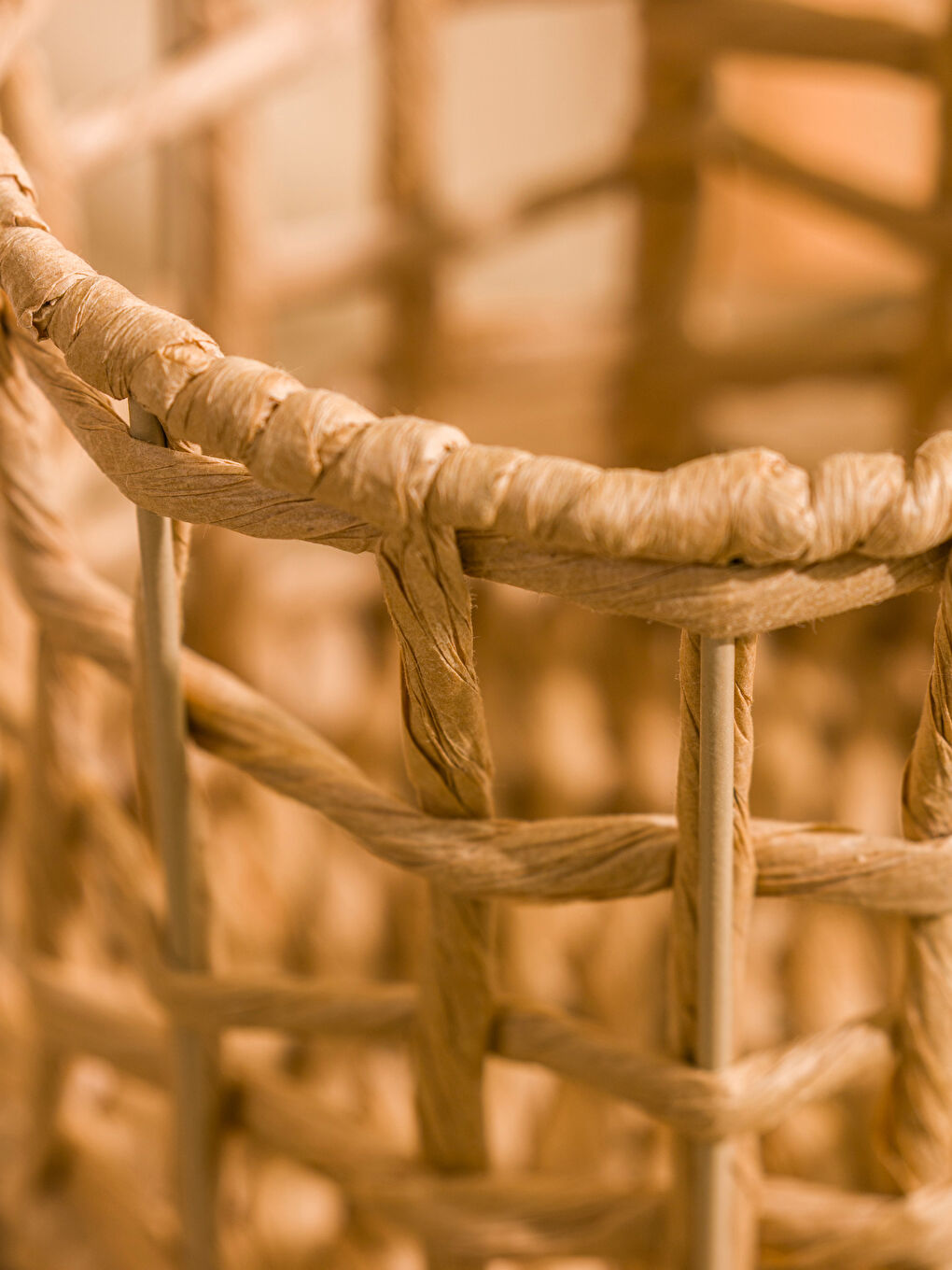 Karışık Dekoratif Hasır Sepet 16 cm-2