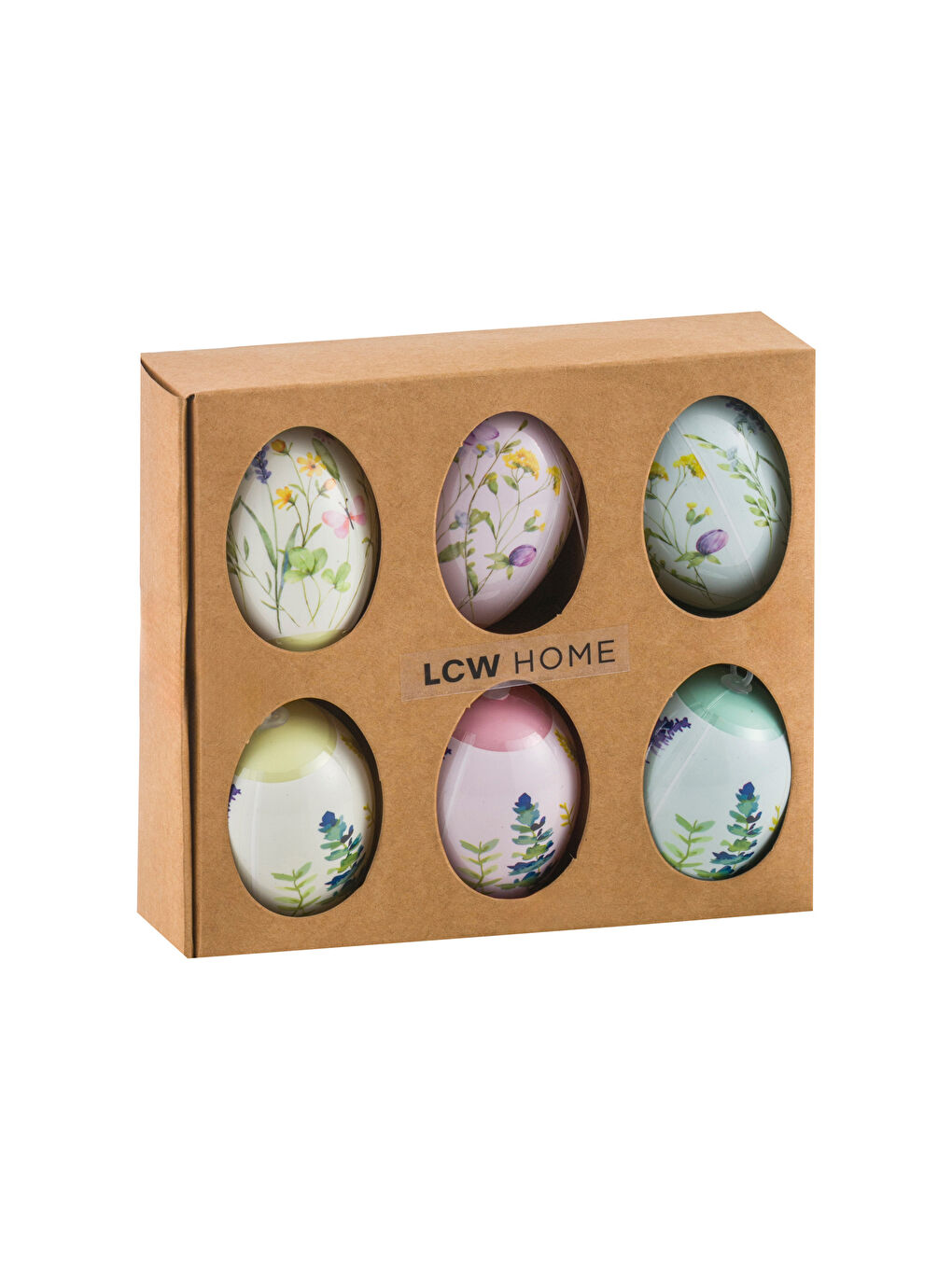 Floral Patterned Decorative Ornament Set of 6-2