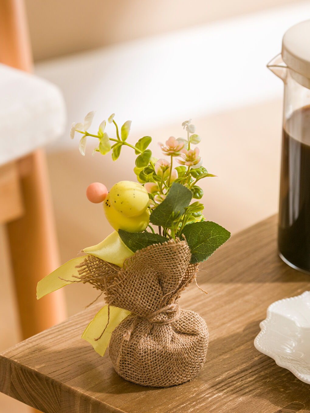 زهرة صناعية مزروعة في وعاء 18 سم-1