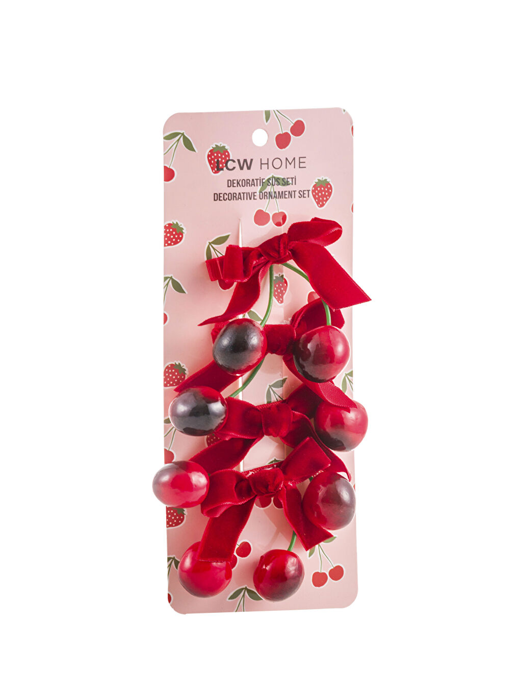 Karışık Kiraz Figürlü Kadın Saç Tokası 4'lü-3