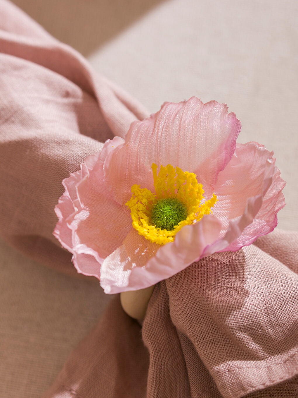 Karışık Çiçek Figürlü Peçete Halkası 4'lü-2