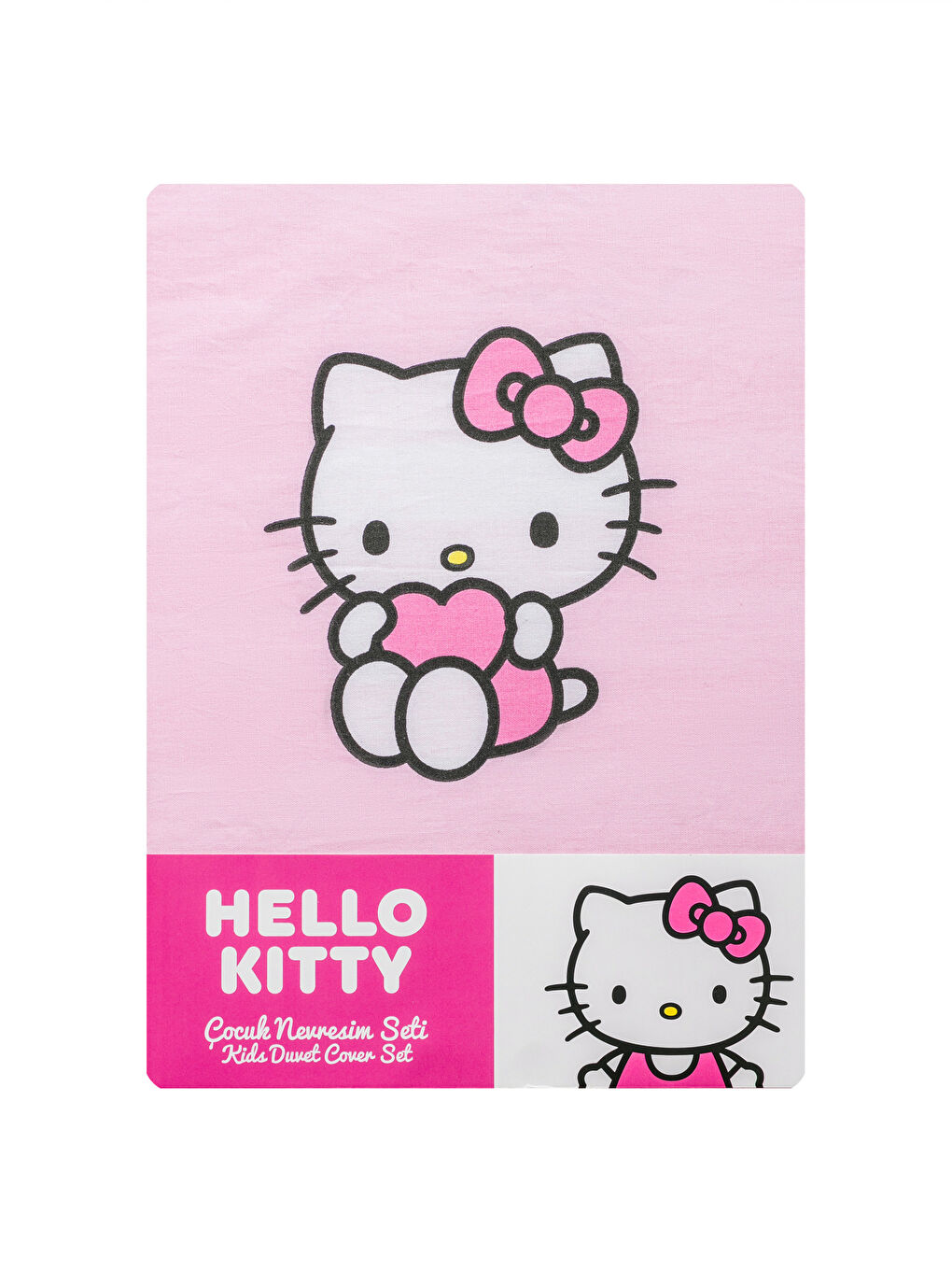 Pembe Hello Kitty Baskılı Kız Çocuk Nevresim Seti-6