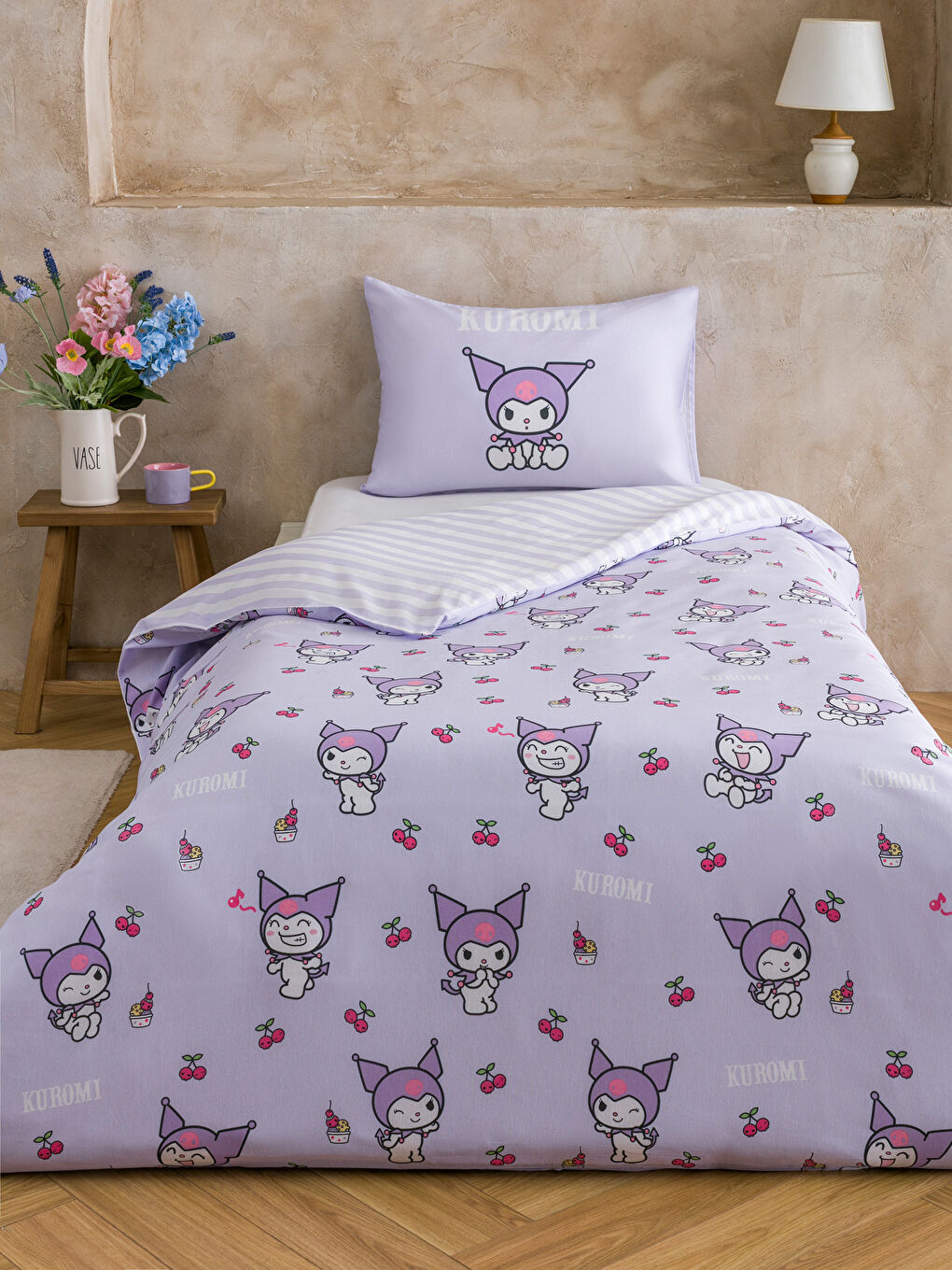 Пурпурно Единичен шаршаф за завивка комплект