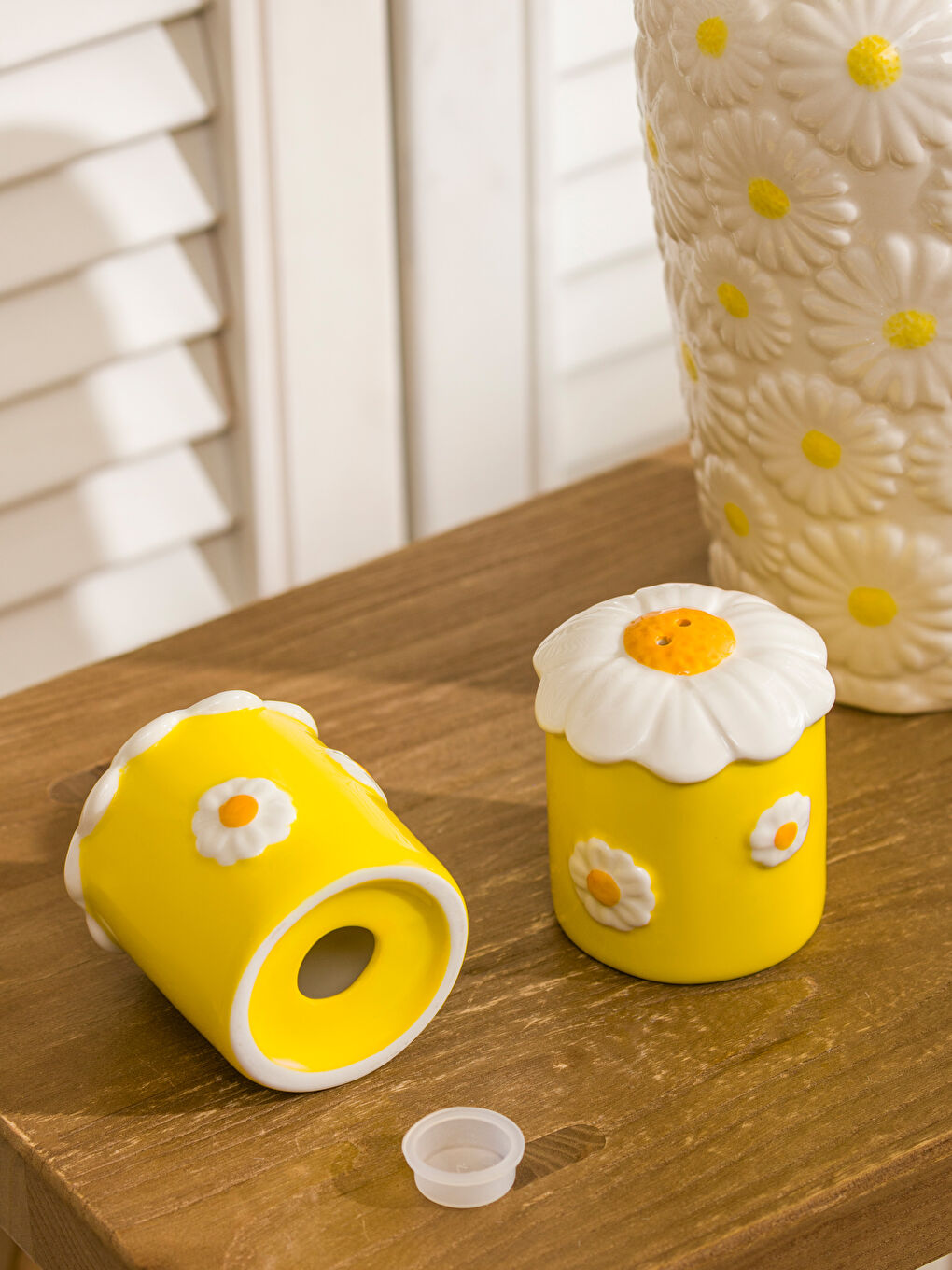 Керамические мельницы для соли и перца с цветочным узором-2