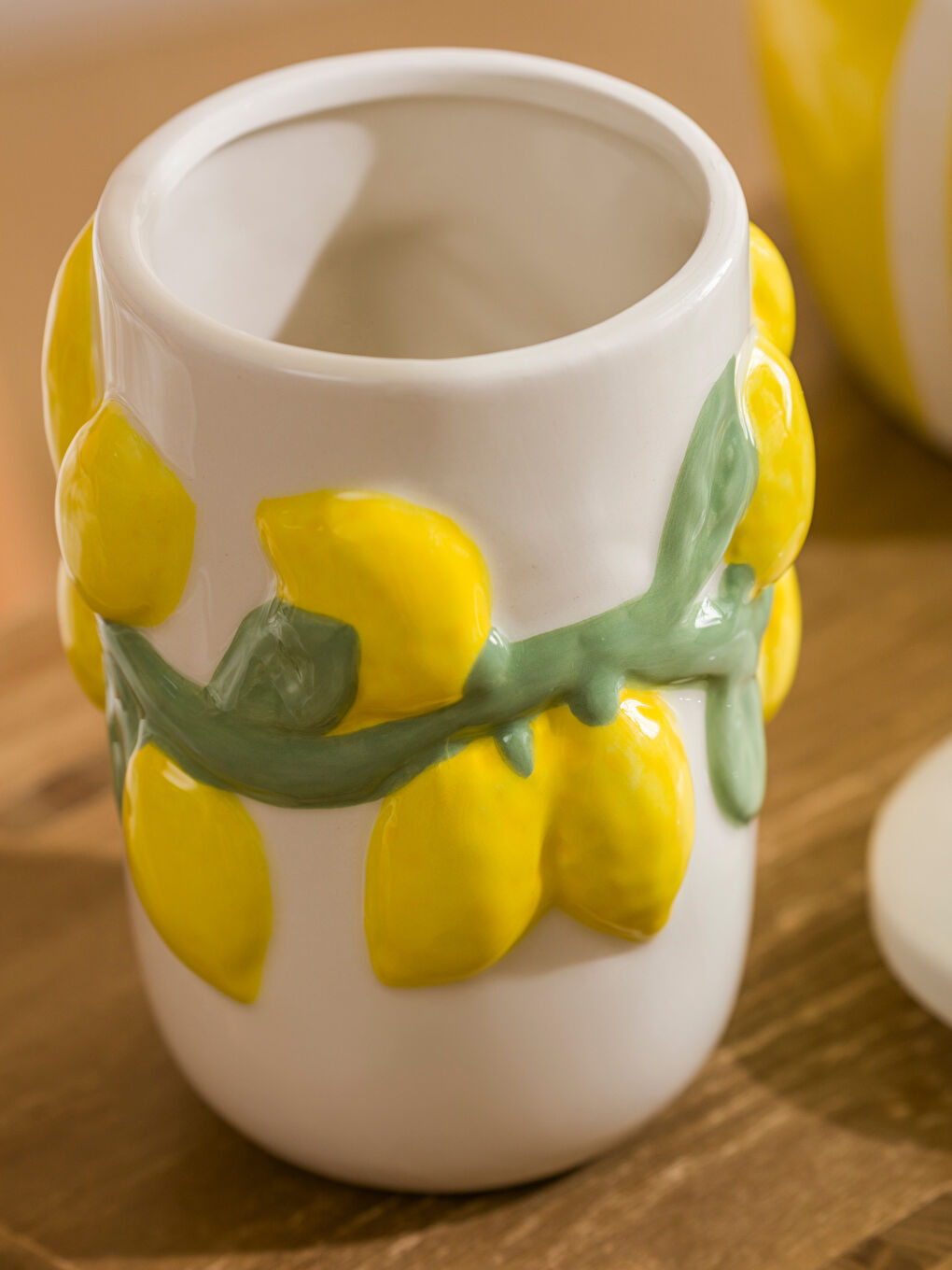 Lemon Figured Ceramic Storage Container 15 cm-2
