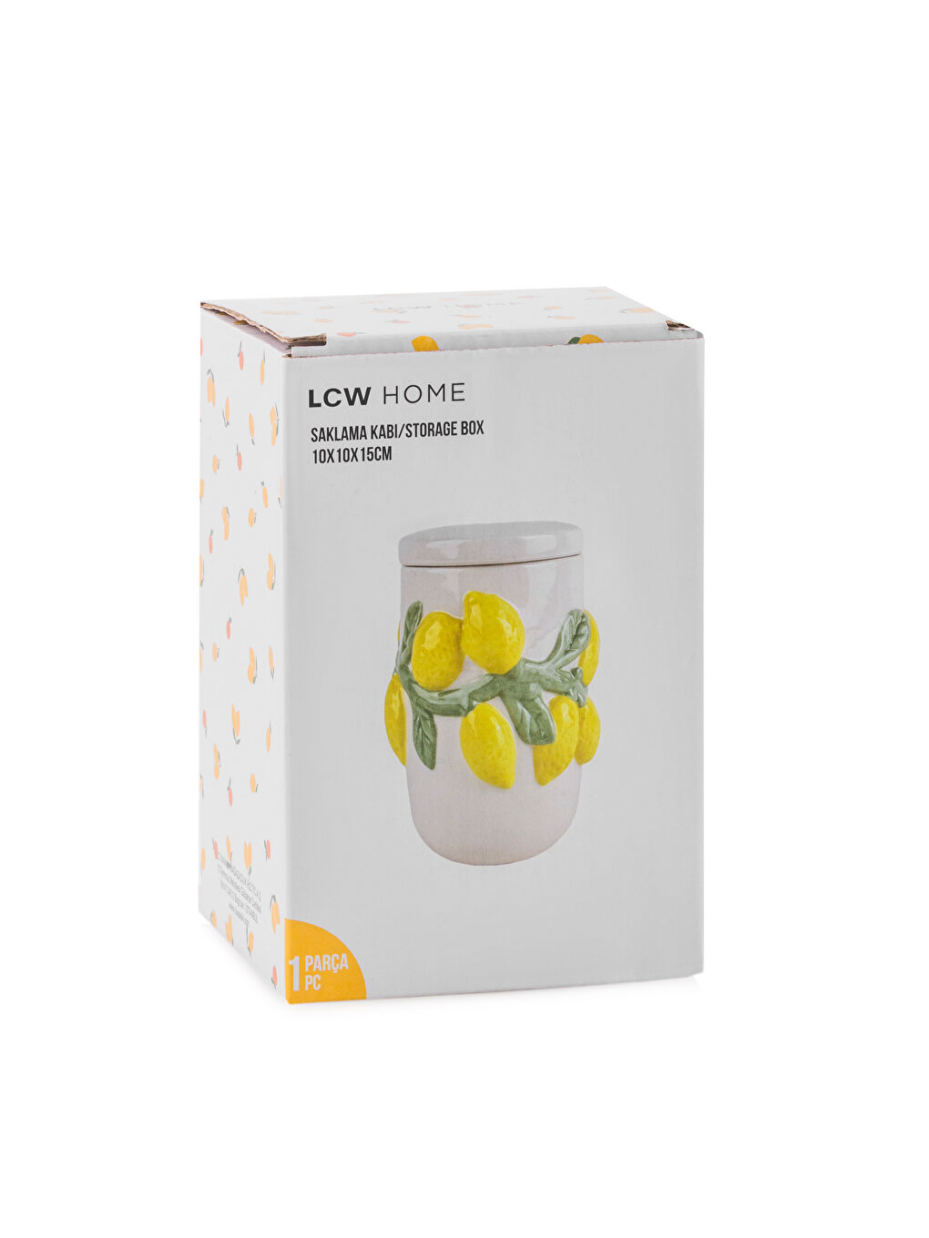 Lemon Figured Ceramic Storage Container 15 cm-3
