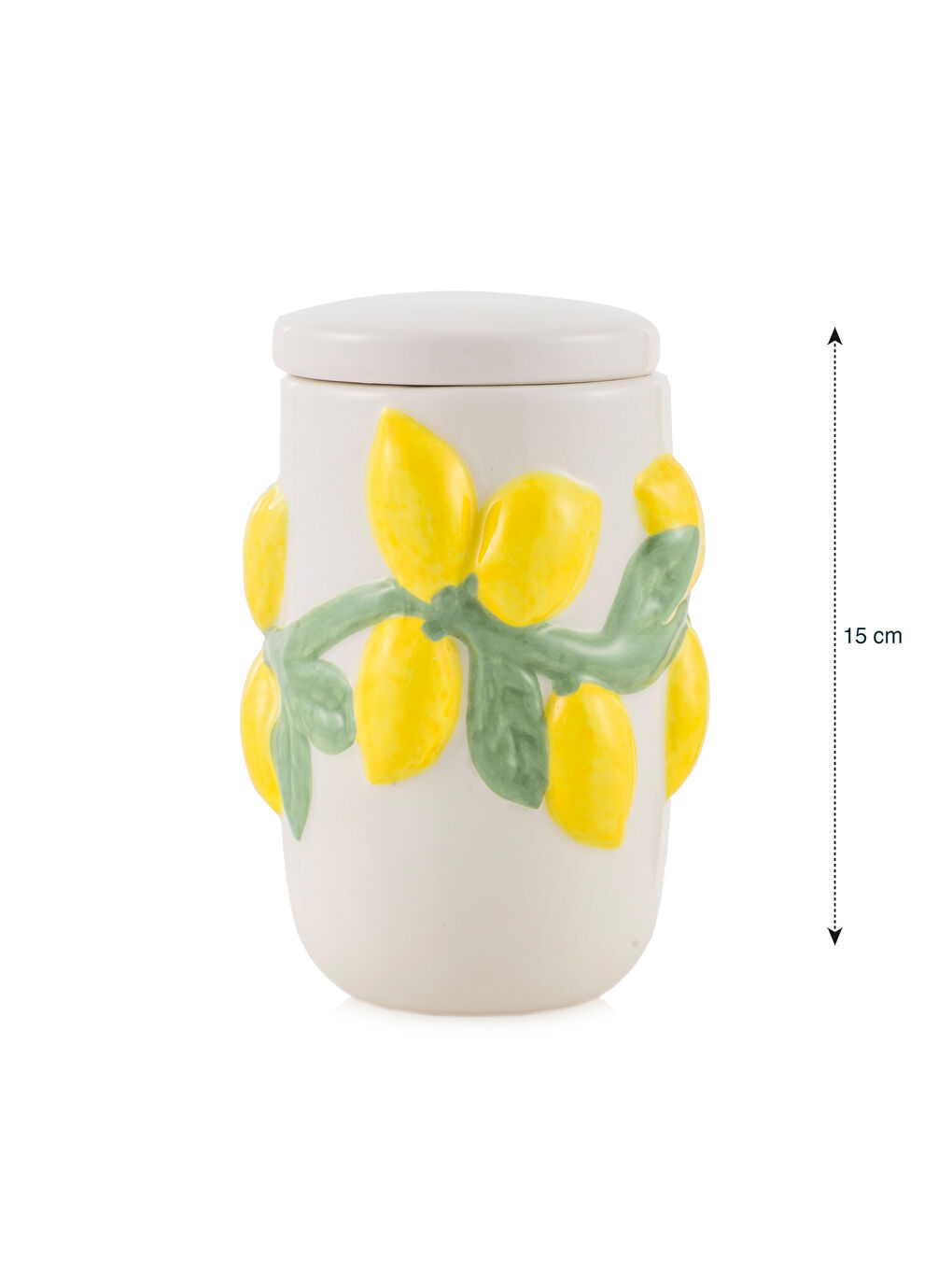 Lemon Figured Ceramic Storage Container 15 cm-4