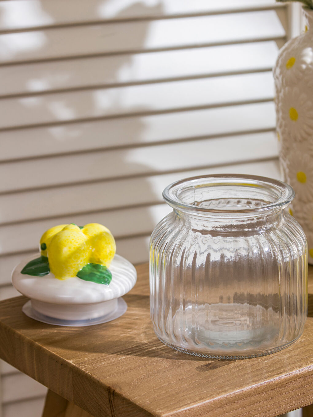 Limon Figürlü Cam Kavanoz 600 ml-1