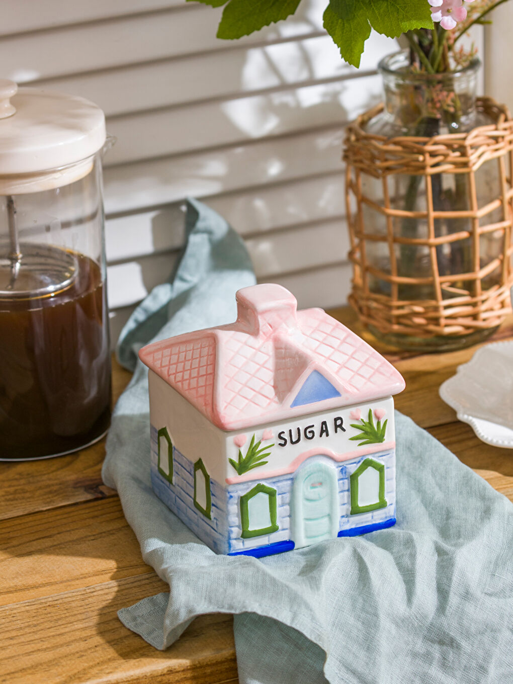 House Shaped Ceramic Storage Container 11 cm