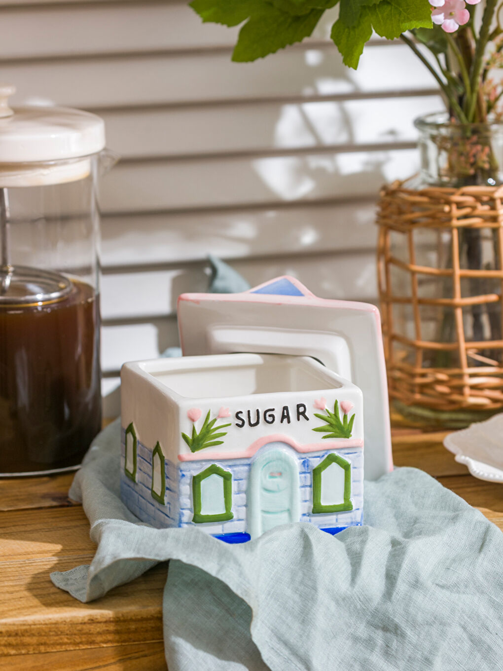 House Shaped Ceramic Storage Container 11 cm-1