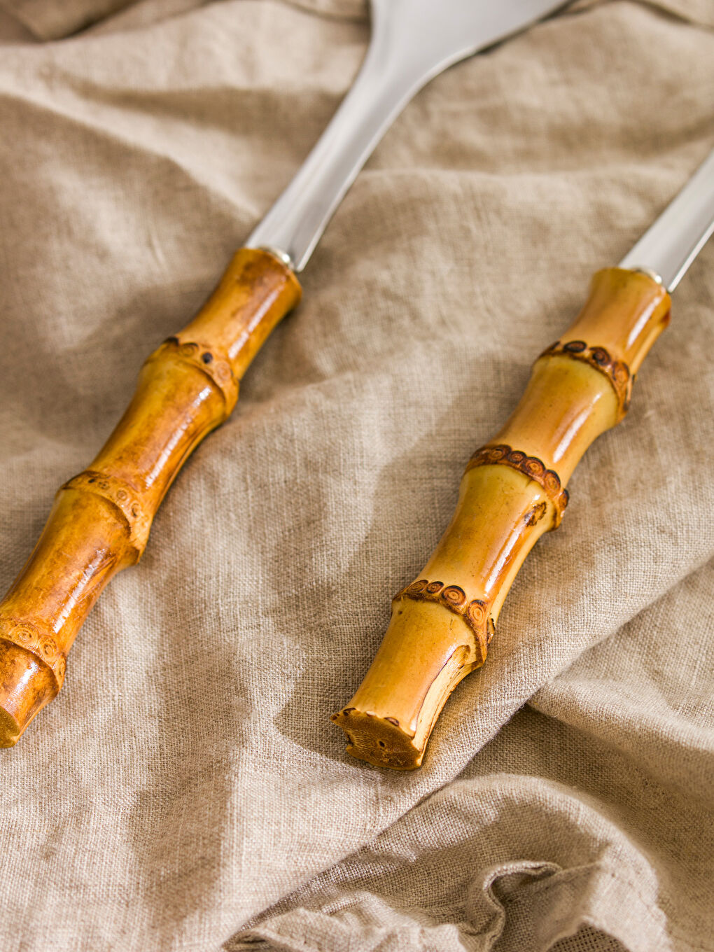 Siyah Ahşap Saplı Metal Servis Gereci 2'li-1