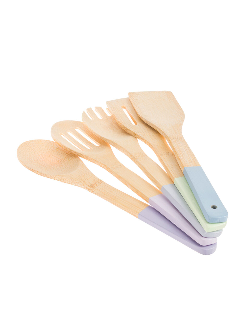 Kahverengi Ahşap Servis Gereci Seti 5'li-3