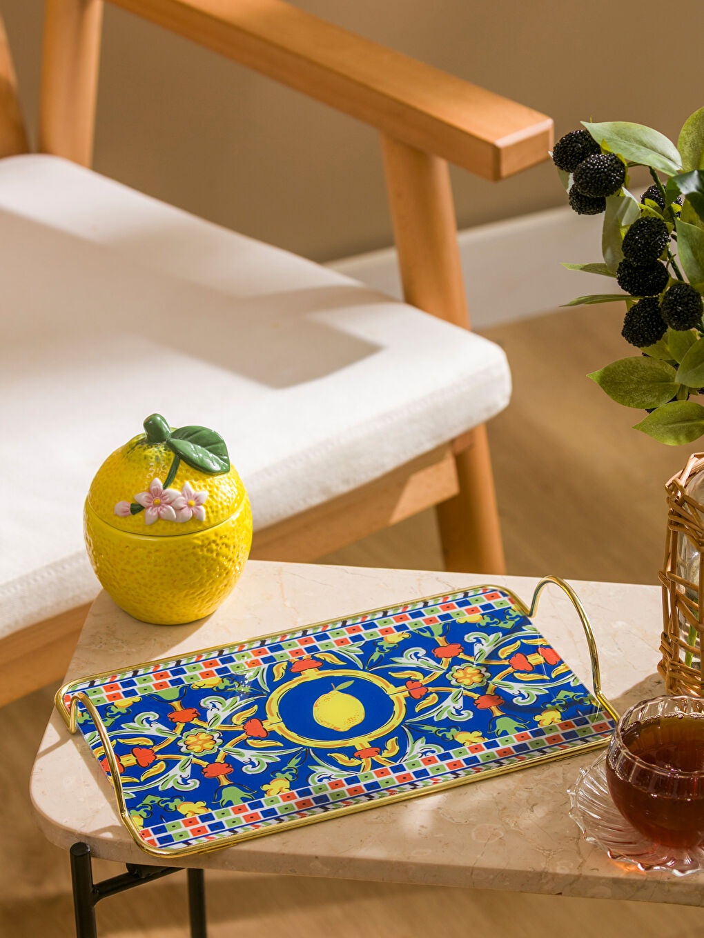 Металлический поднос 26 см-1