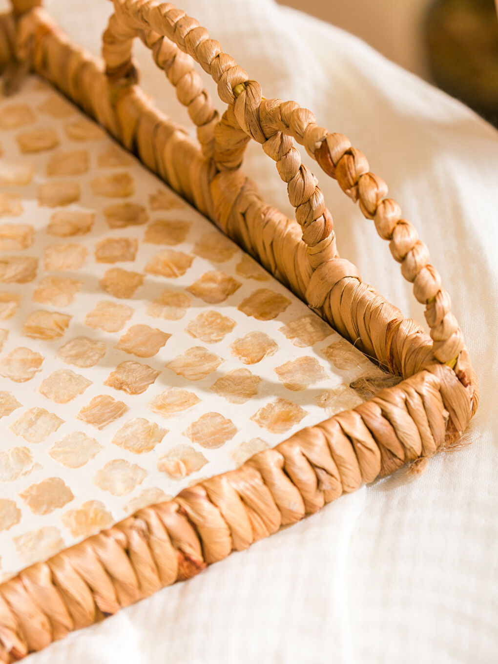 Karışık Dekoratif Hasır Tepsi 33 cm-2