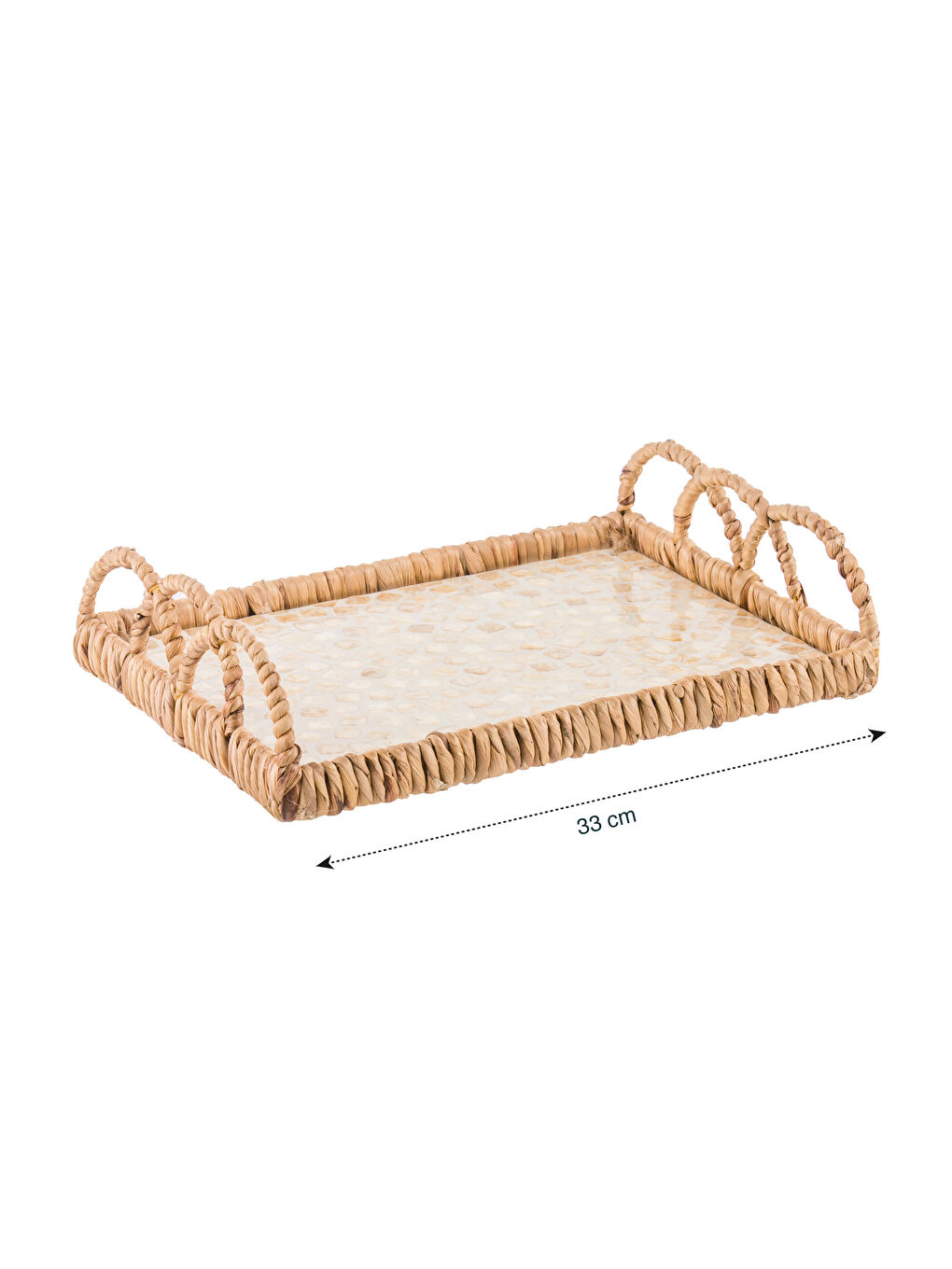 Karışık Dekoratif Hasır Tepsi 33 cm-3