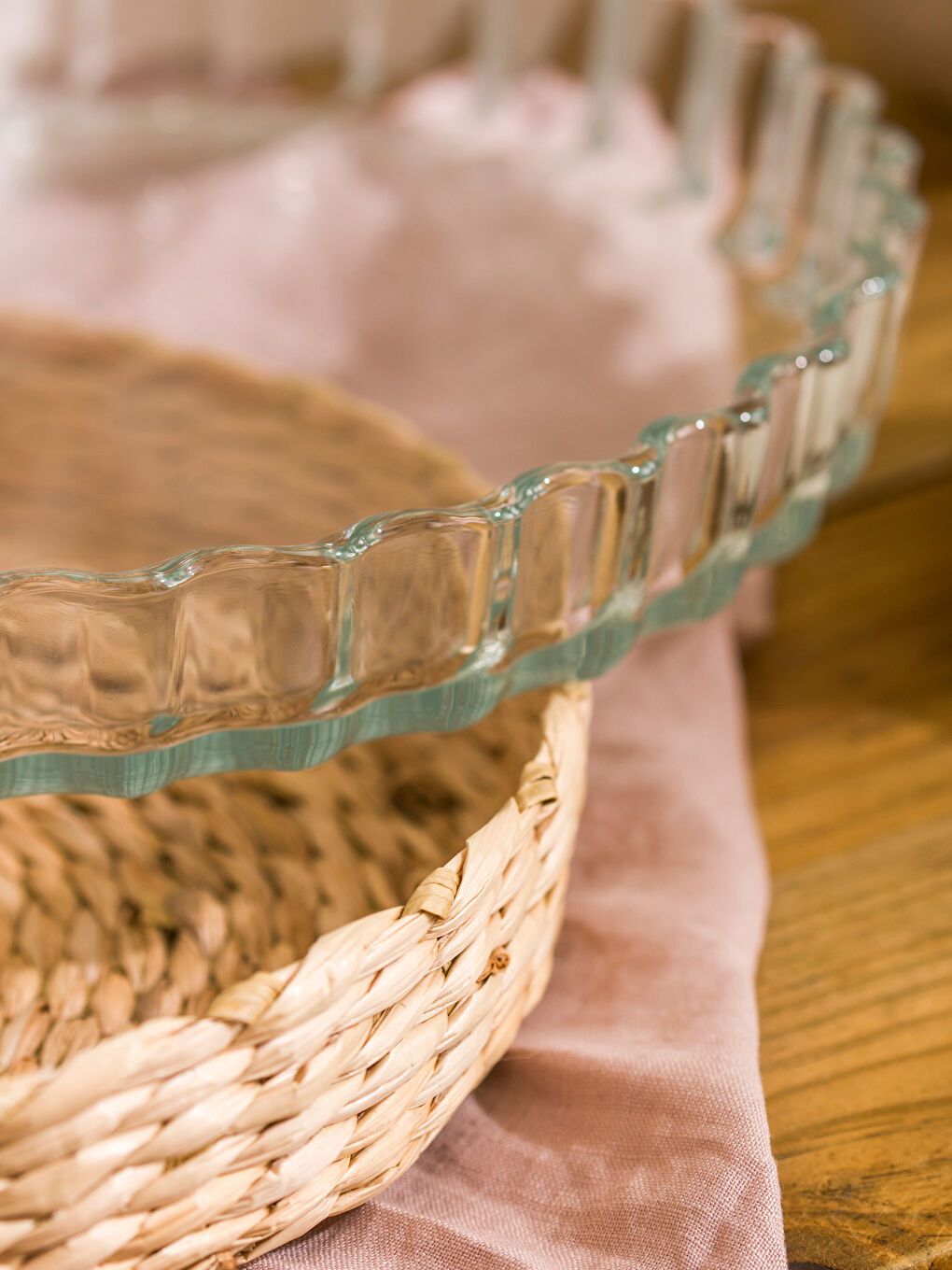 Renksiz hasır Altlıklı Cam Fırın Kabı ve Tepsisi-2