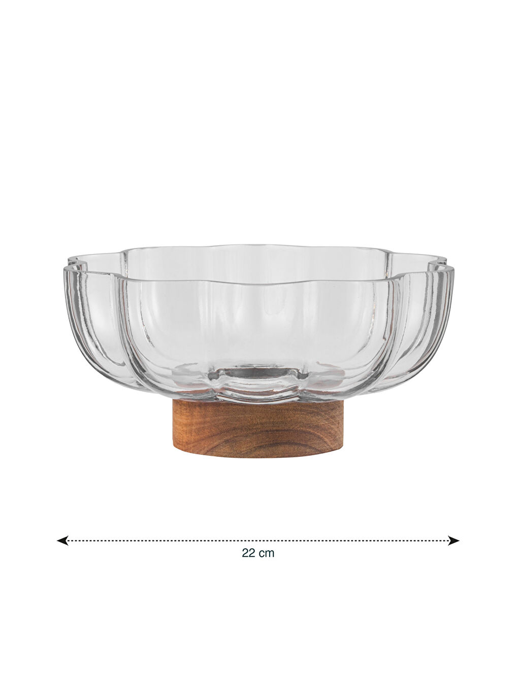 Renksiz Dekoratif Ahşap Ayaklı Sunumluk 22 Cm-3