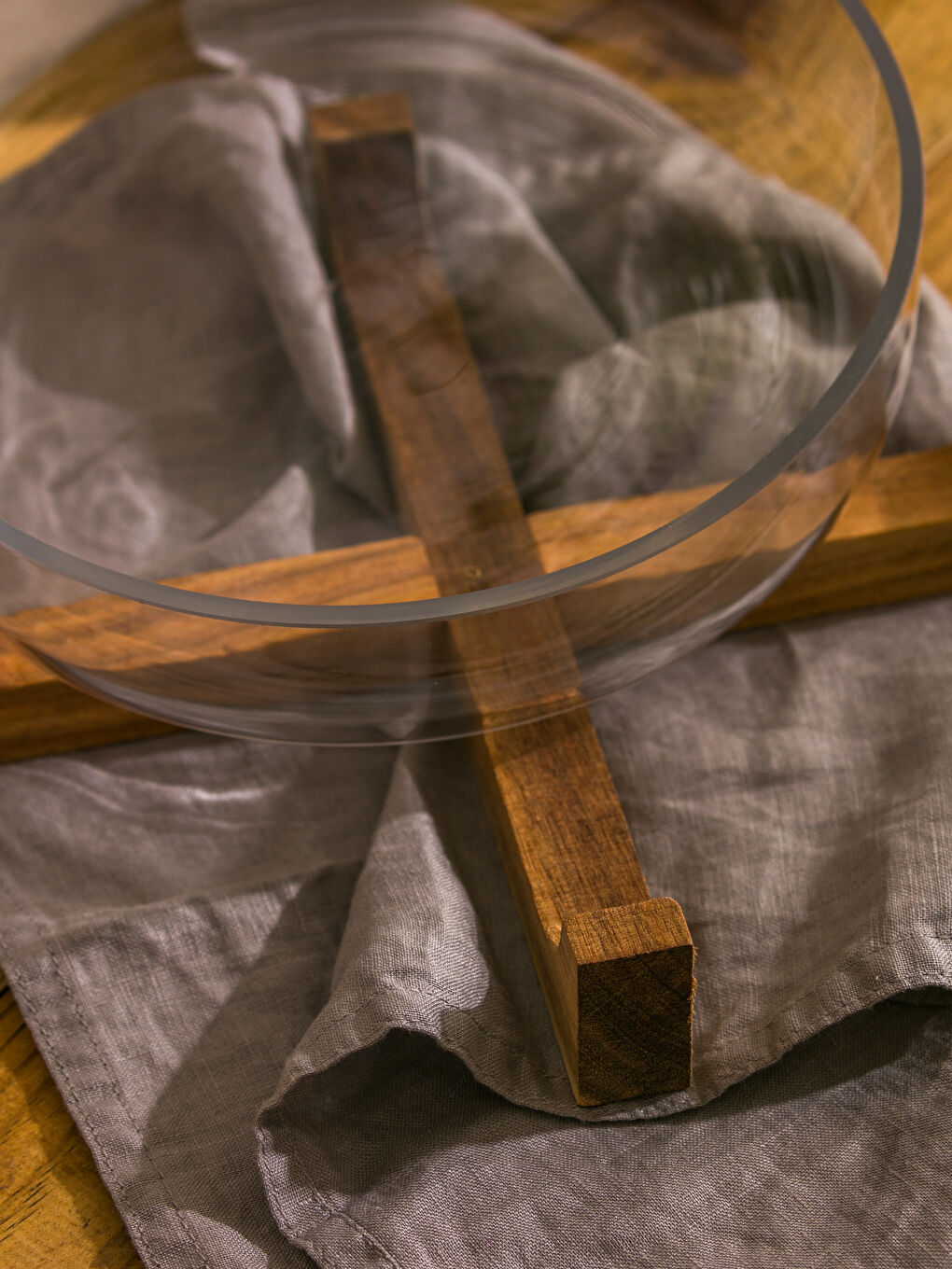 Renksiz Dekoratif Ahşap Ayaklı Sunumluk 21 Cm-2