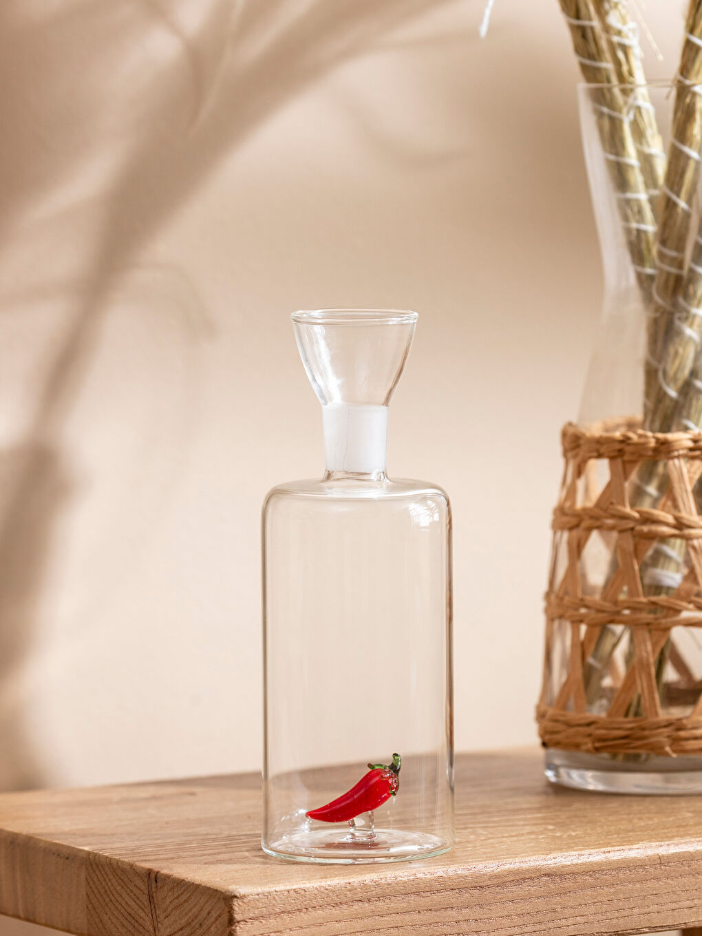 Karışık Biber Detalı Cam Yağdanlık-1