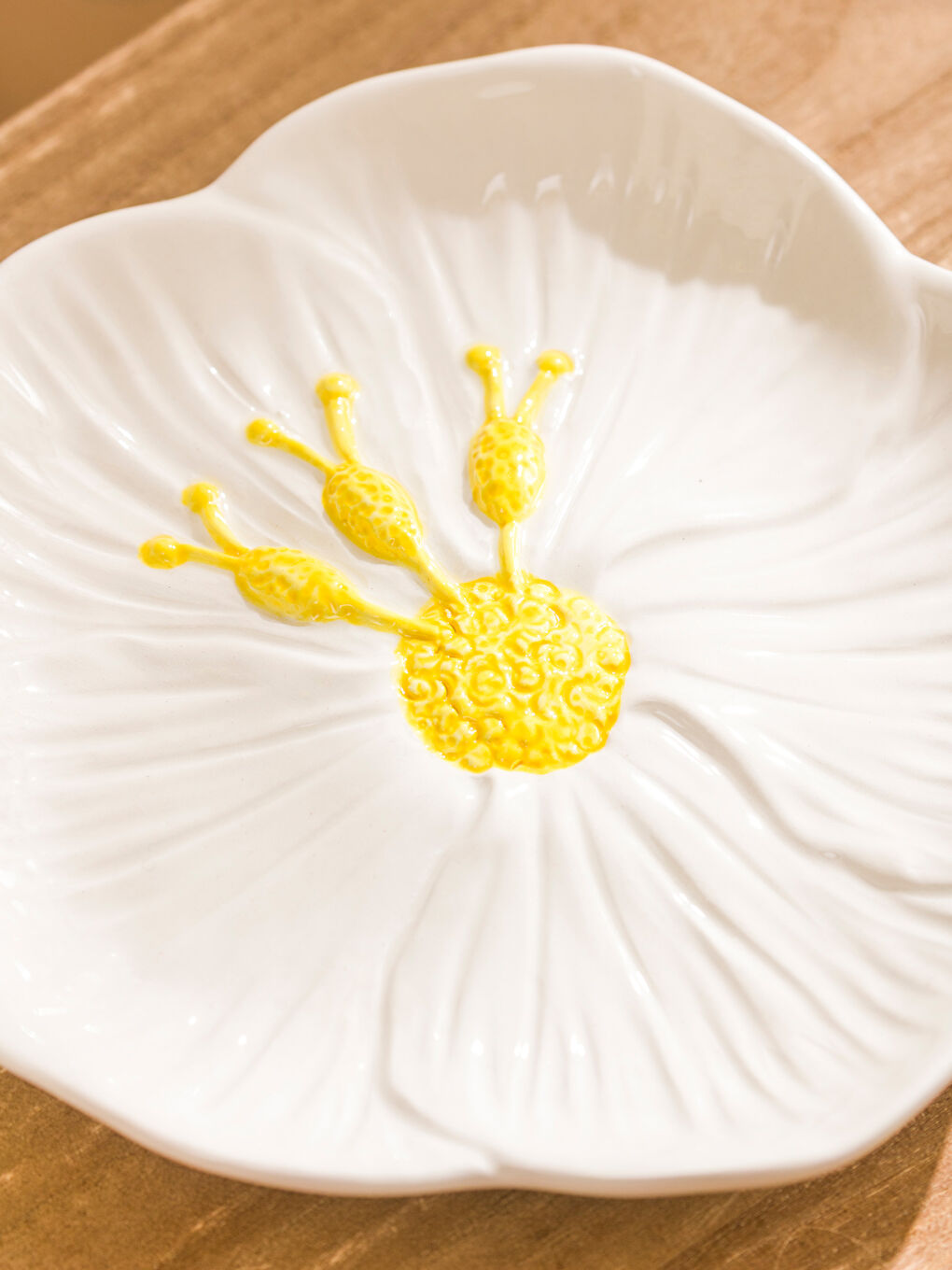 Flower Figured Ceramic Cake Plate 15 cm-2