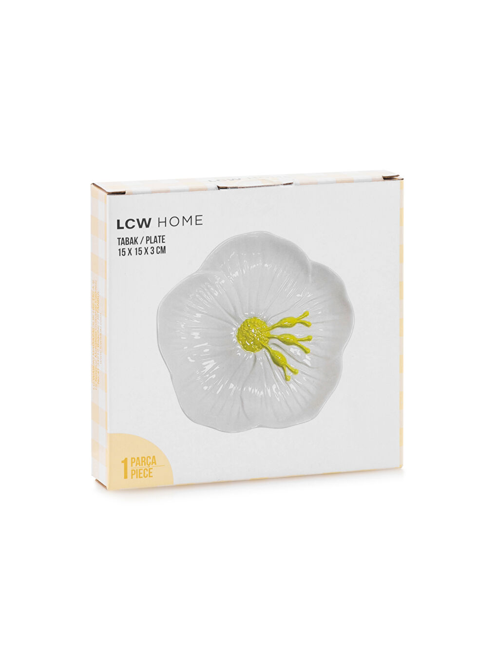 Flower Figured Ceramic Cake Plate 15 cm-3