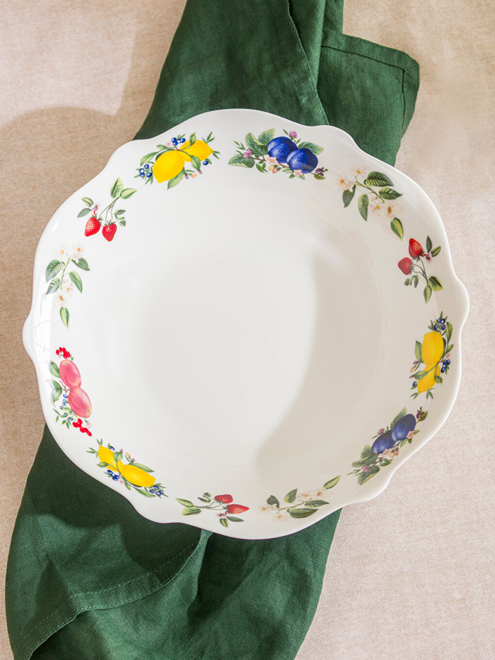 Printed Porcelain Salad Bowl 22 cm-1