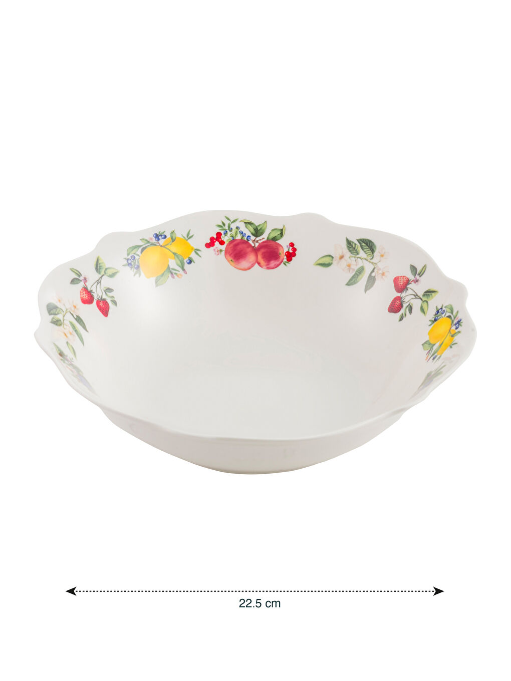 Printed Porcelain Salad Bowl 22 cm-4
