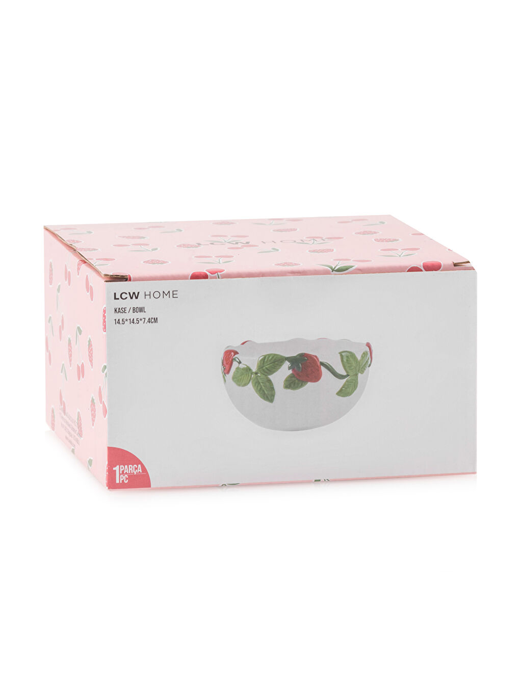 Karışık Çilek Baskılı Seramik Kase 14 cm-3