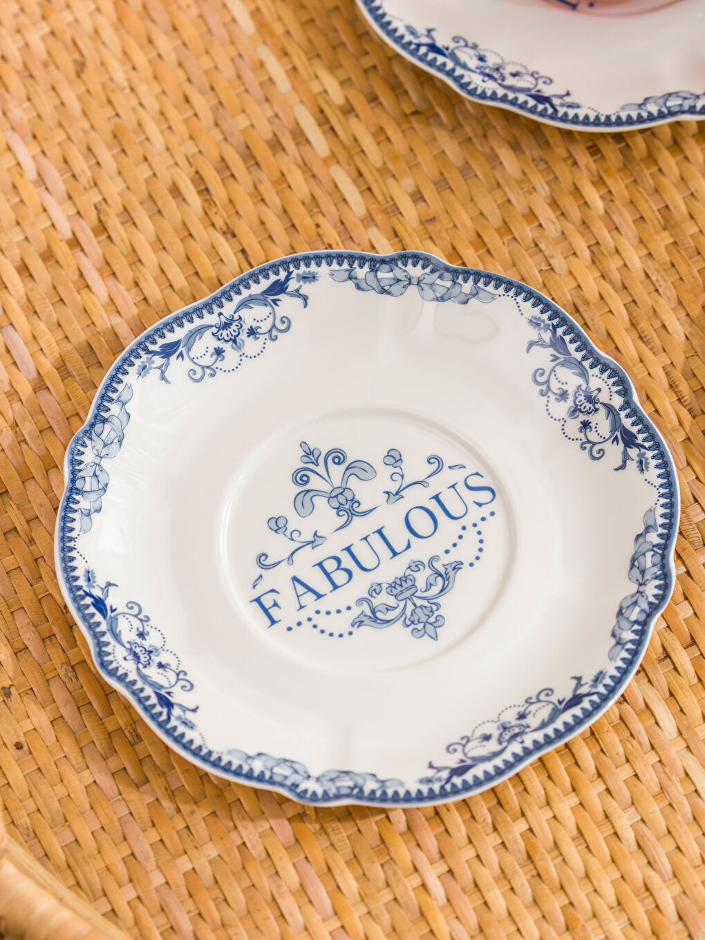 Karışık Baskılı Porselen Çay Tabağı 4'lü-1