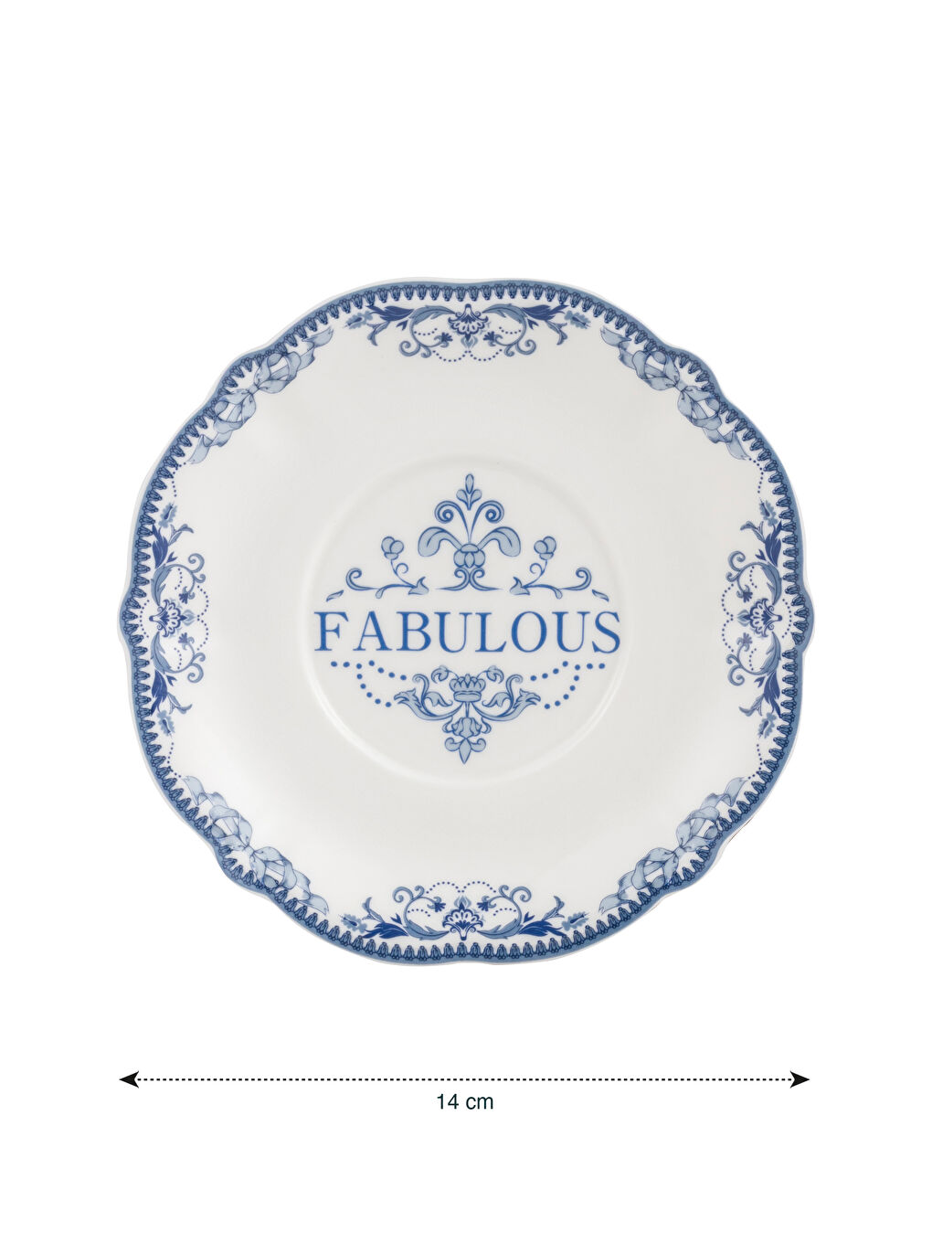 Karışık Baskılı Porselen Çay Tabağı 4'lü-4