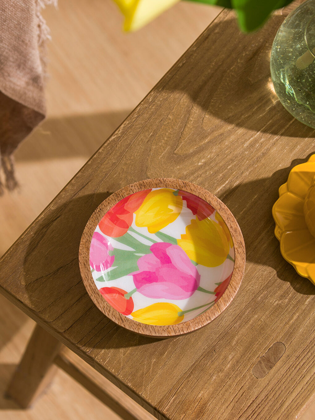 Karışık Baskılı Ahşap Kase-1