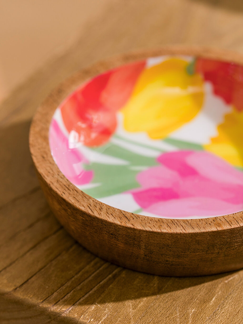 Karışık Baskılı Ahşap Kase-2