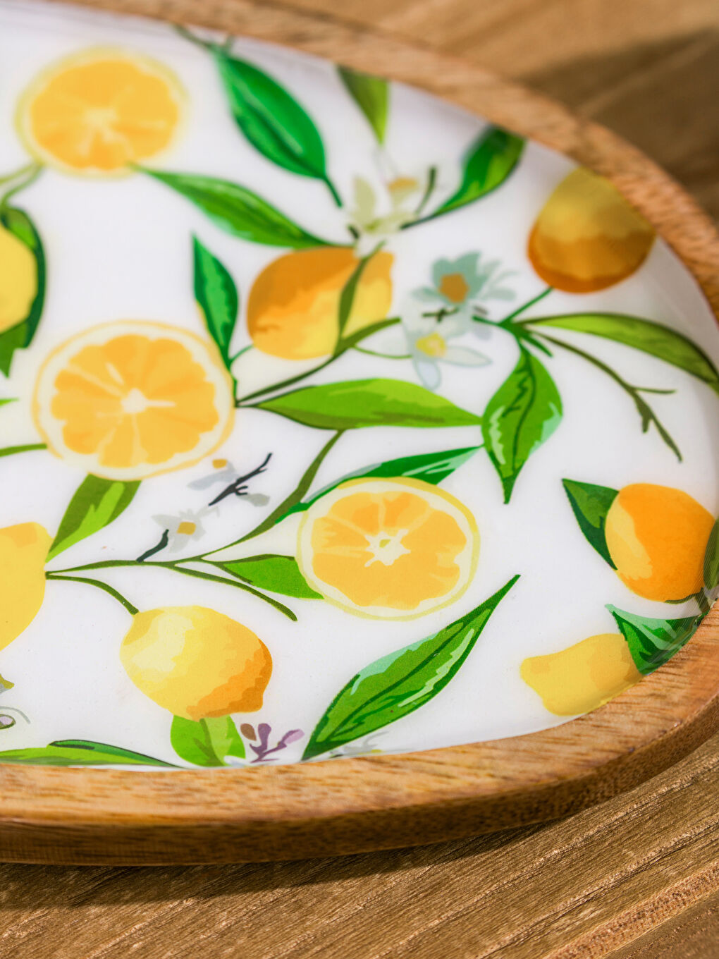 Karışık Ahşap Sunum Tabağı 25 cm-2