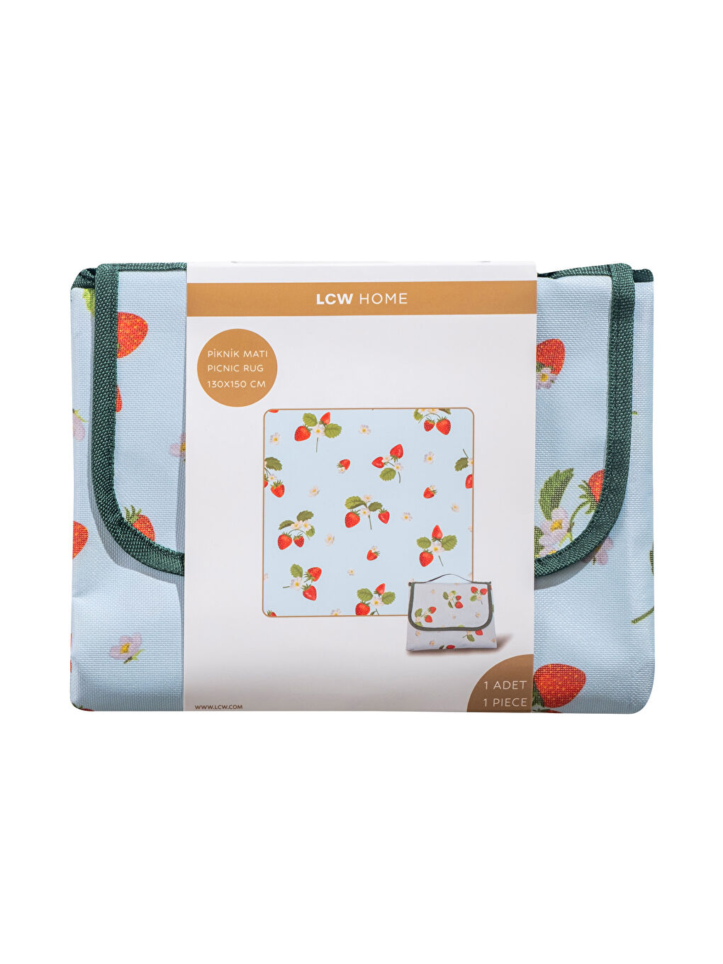 Karışık Çilek Desenli Piknik Matı 130x170 cm-2