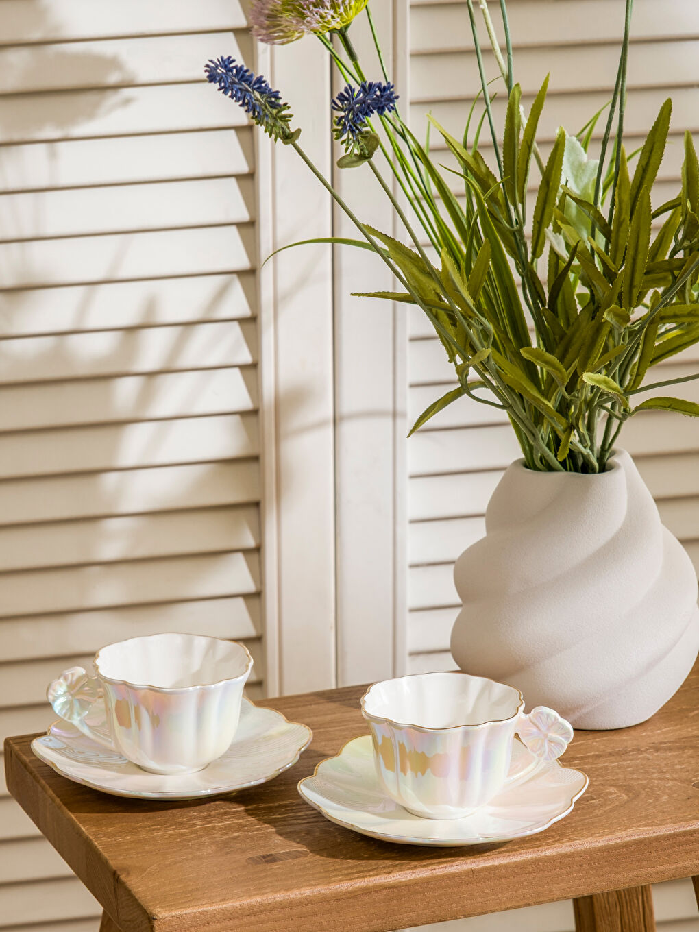 Karışık Çiçek Figürlü 2 Kişilik Porselen Kahve Fincan Takımı 90 Ml
