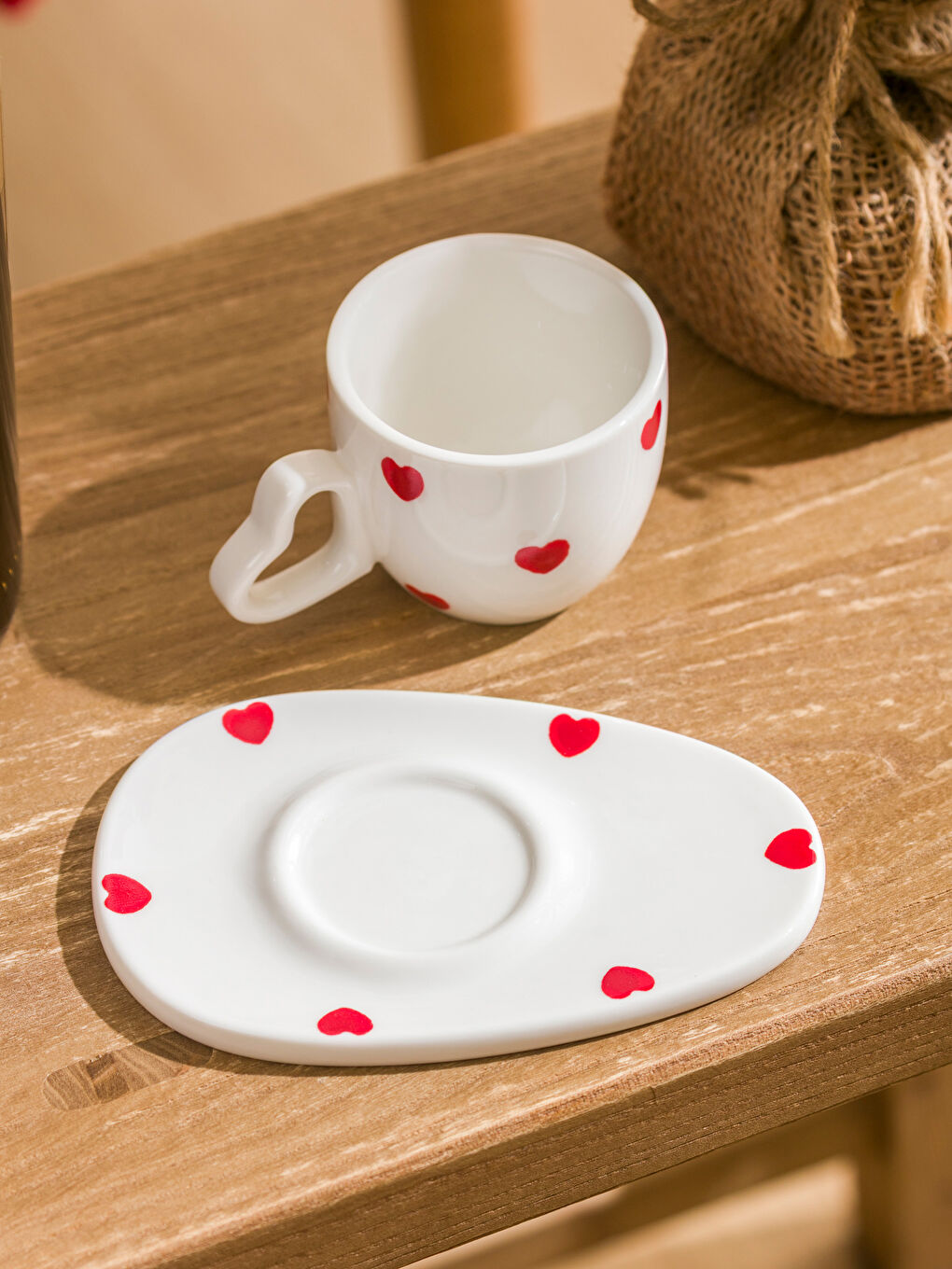 Karışık Kalp Baskılı Porselen Kahve Fincan Takımı 90 Ml-2