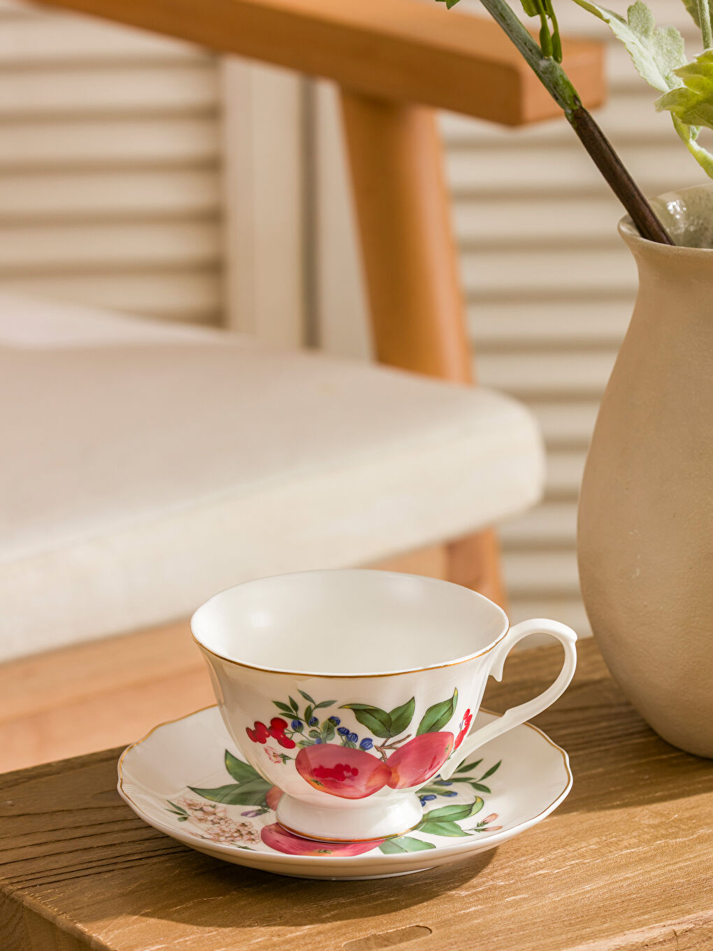 Karışık Baskılı Tek Kişilik Porselen Kahve Fincanı 220 ml