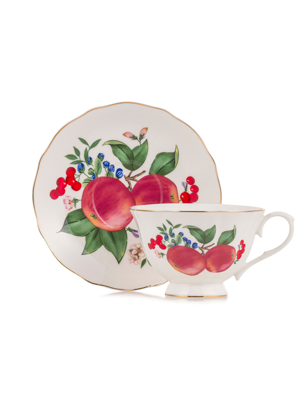 Karışık Baskılı Tek Kişilik Porselen Kahve Fincanı 220 ml-4