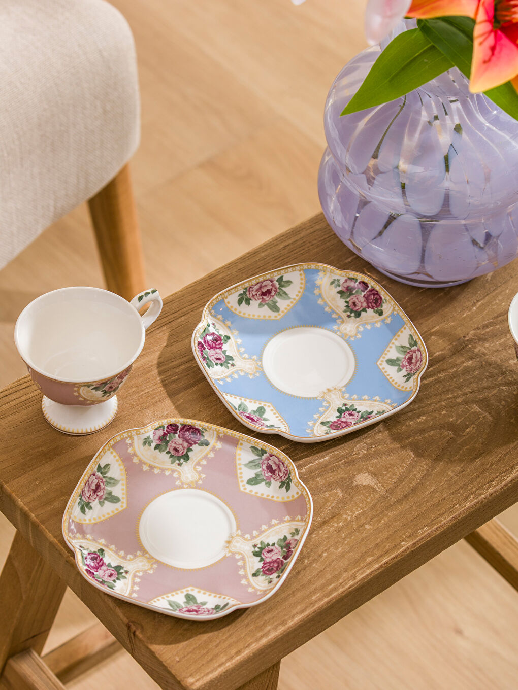 Karışık Baskılı  Porselen Kahve Fincan Takımı 100 Ml-3