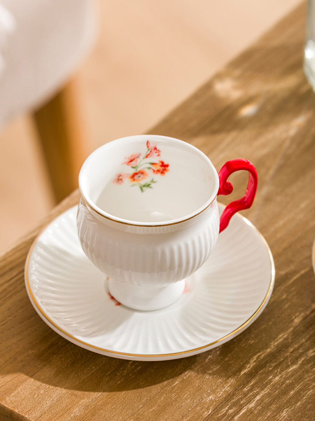 Karışık  Mavi Baskılı 2 Kişilik Porselen Kahve Fincan Takımı 90 ml-1