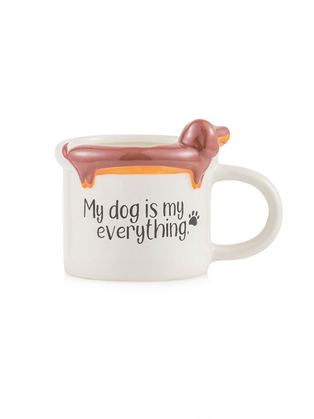 Ceramic 330 ml mug with a dog print.-4