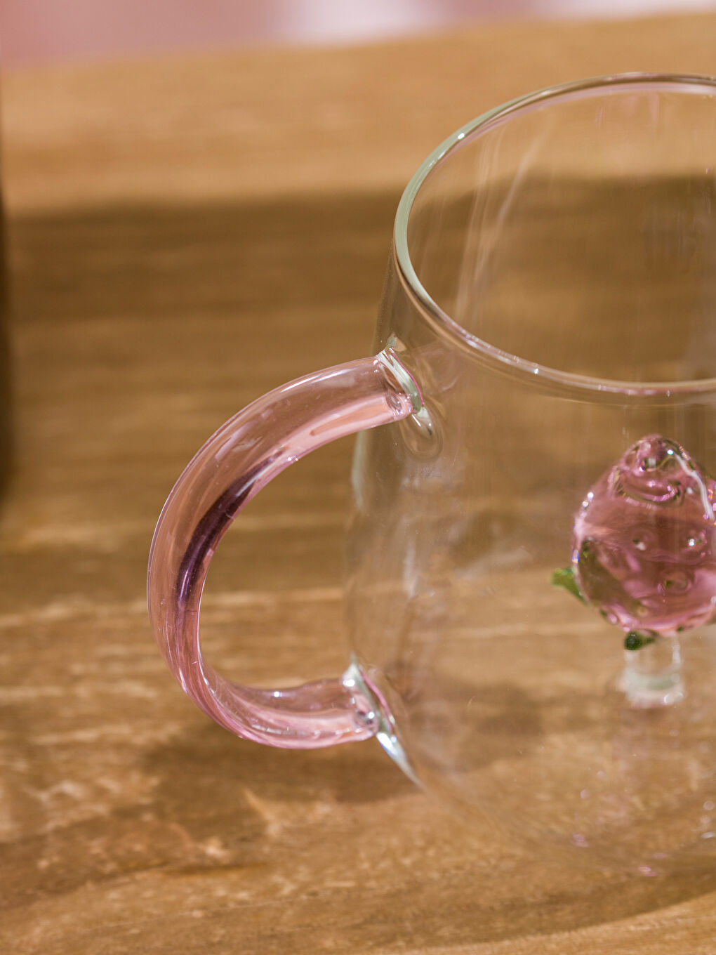 Renksiz Gül Figürlü Cam Kupa 400 ml-2