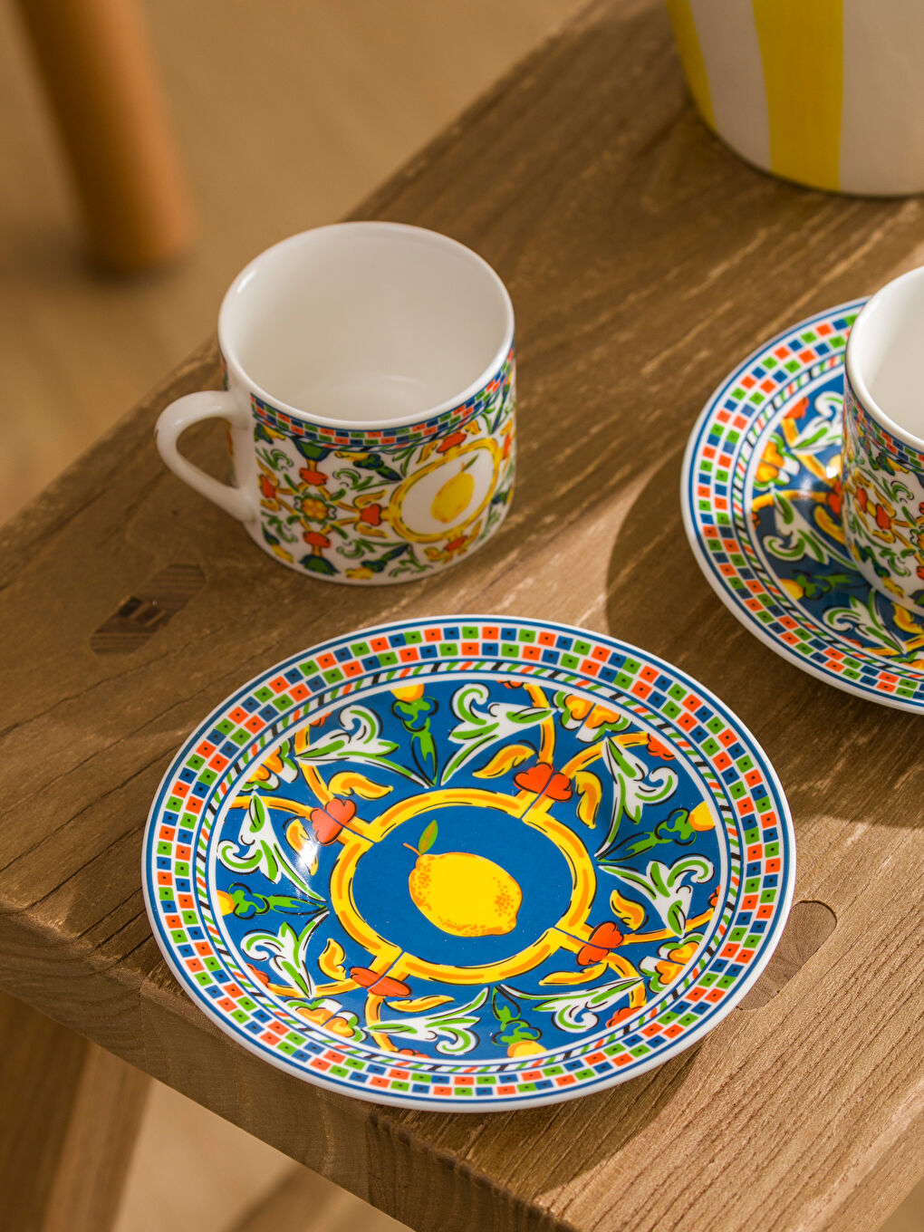 Karışık Baskılı 2 Kişilik Porselen Kahve Fincan Takımı 90 Ml-1