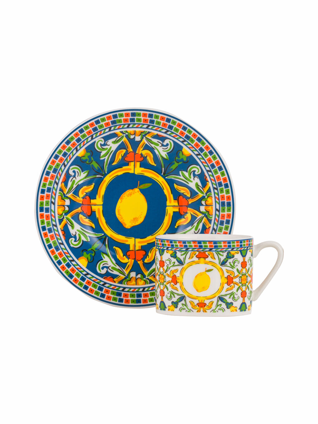 Karışık Baskılı 2 Kişilik Porselen Kahve Fincan Takımı 90 Ml-4