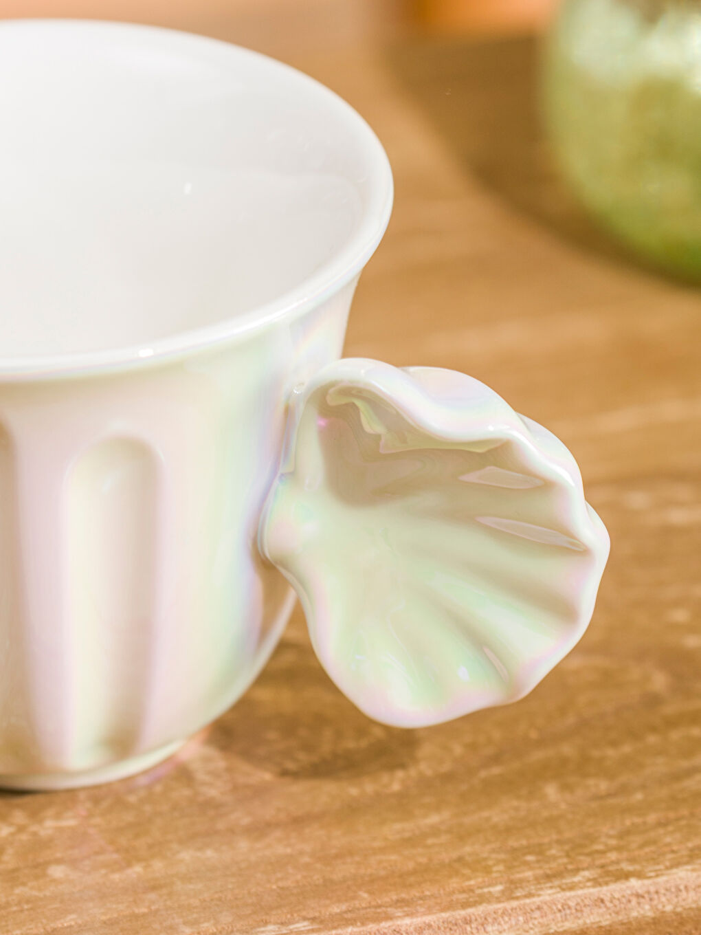 Pembe Deniz Kabuğu Figürlü Porselen Kupa 230 Ml-2