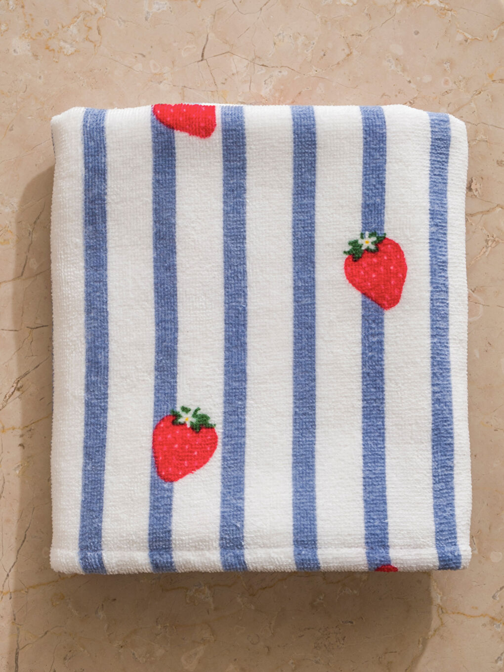 Mavi Çizgili Yüz Havlusu 50x80 cm-2